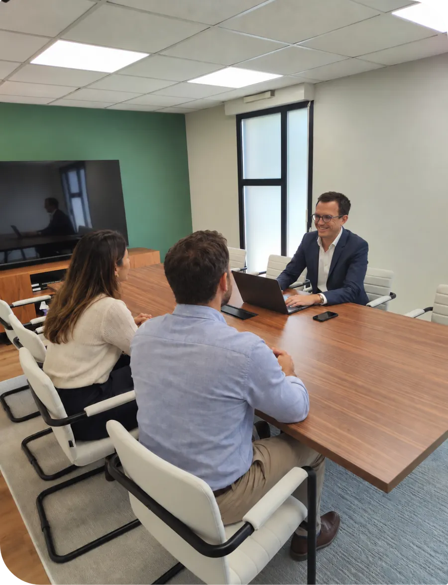 Réunion de travail dans les bureaux d’INOVIZ CONSEIL, expert-comptable à Angers